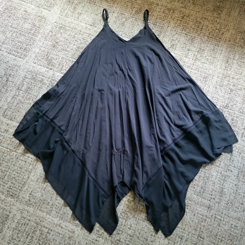 Tommy Bahama Black Scarf Midi Vacation Casual Dress Swim Cover-Up Resort‎ Wear - Picture 4 of 12